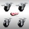 Service Caster 3 Inch SS Soft Rubber Wheel Top Plate Caster Total Lock Brakes SCC, 2PK SCC-SSTTL20S314-SRS-2-S-2 - alternate 2